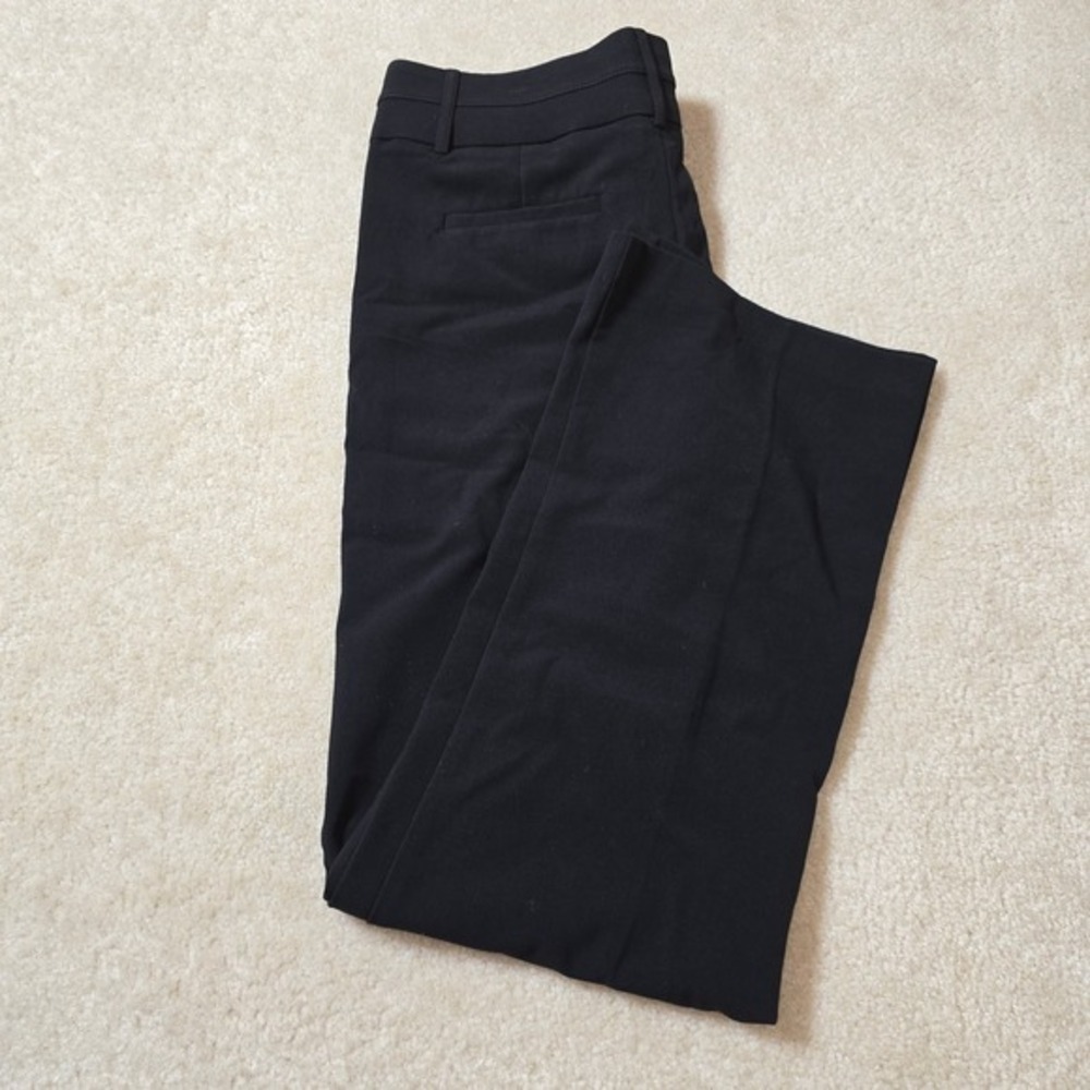 AB Studio Black Bootcut Dress Pants Women Size 10 Polyester Rayon Spandex Career